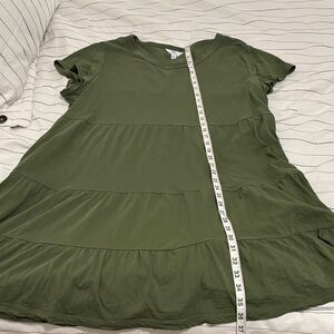 Time and Tru Olive Green T-Shirt Dress